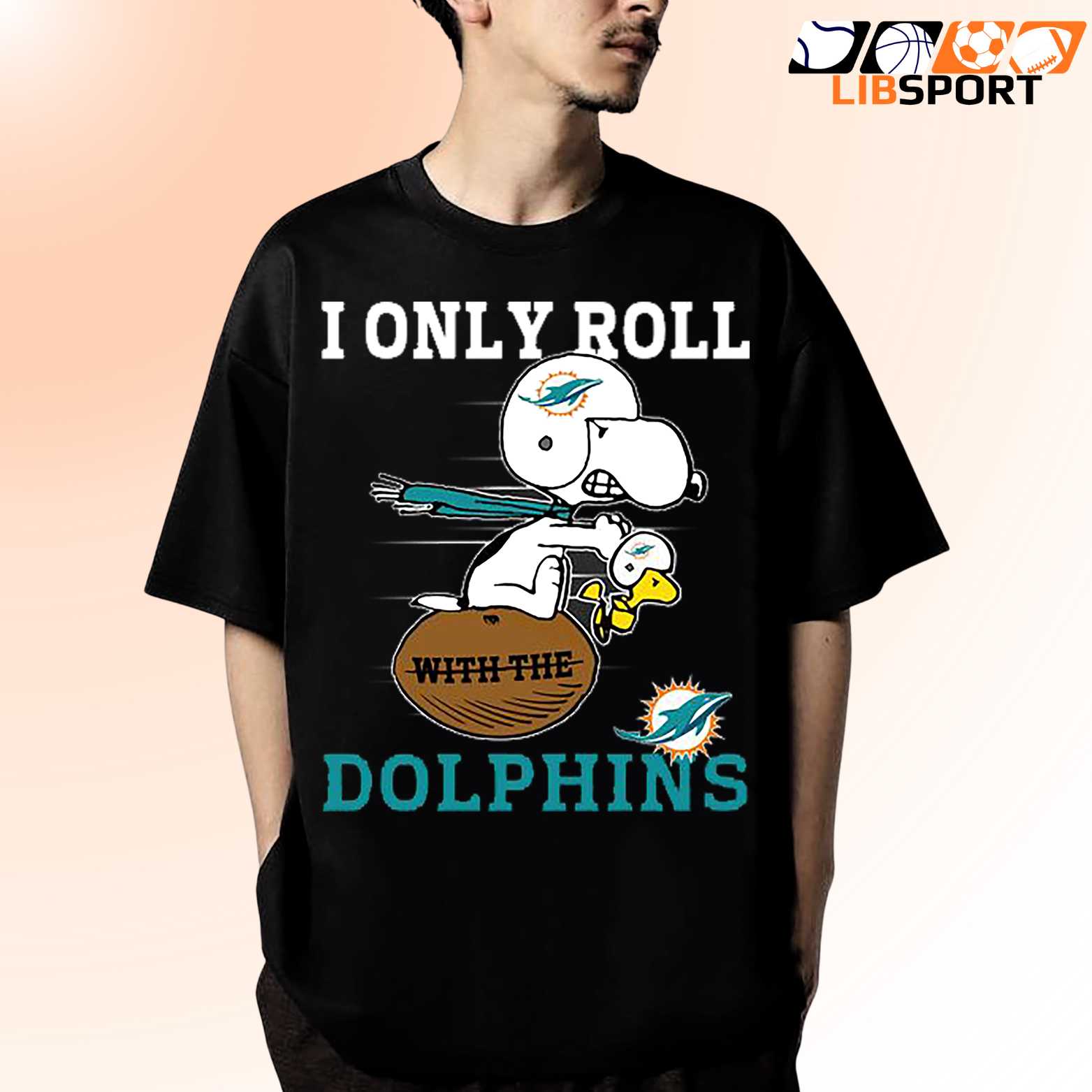 Snoopy Miami Dolphins T-Shirt, Nfl Football Tee, Vintage Nfl Streetwear